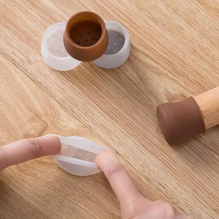 Protège-pieds rond/carré antidérapant en Silicone pour meubles, protection des pieds de Table et de 