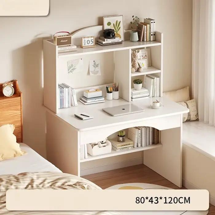 Bureau à domicile avec bibliothèque intégrée, table d'étude simple pour étudiant, commode de chambre