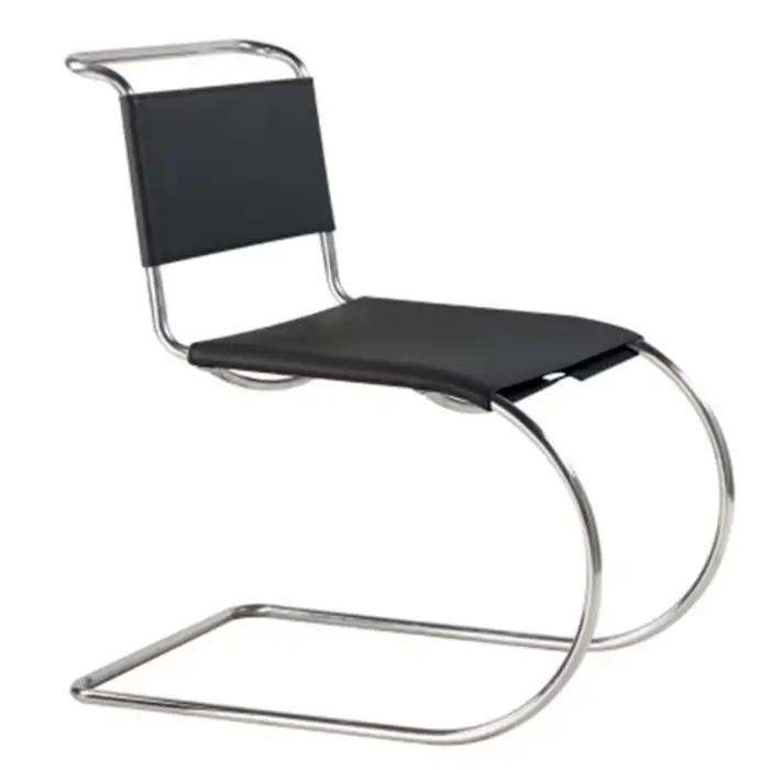 MOMO – chaise de bureau Bauhaus moderne et Simple, Support arrière en acier inoxydable, chaise de sa