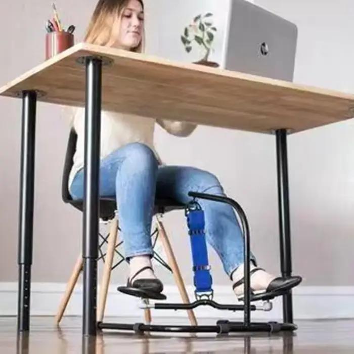 Station de tabouret de bureau sédentaire: repose-pieds réglable avec pieds anti-croix, repose-pieds 
