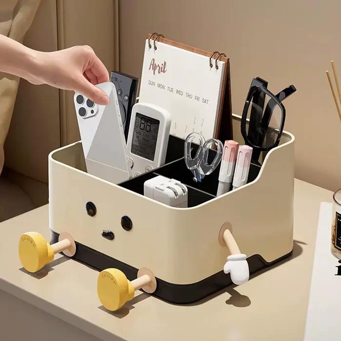 Boîte de rangement de bureau multifonctionnelle 1 pièce, étagère d'organisation de cosmétiques, boît