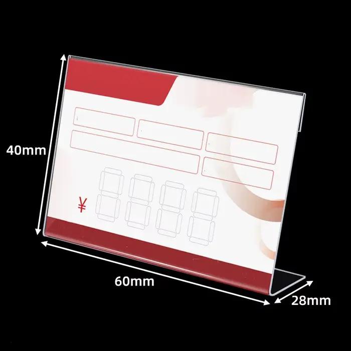 Présentoir de panneau de Table en forme de L, 10 pièces, porte-carte de prix de nom pour Buffet de b