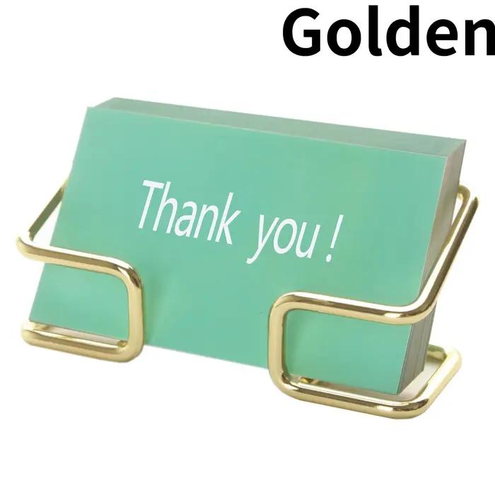Porte-cartes de bureau 1 pièce, boîte de rangement pour cartes dorée et mignonne, et accessoires de 