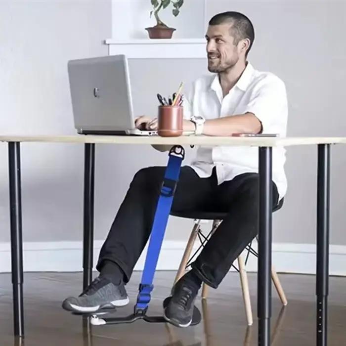 Station de tabouret de bureau sédentaire: repose-pieds réglable avec pieds anti-croix, repose-pieds 