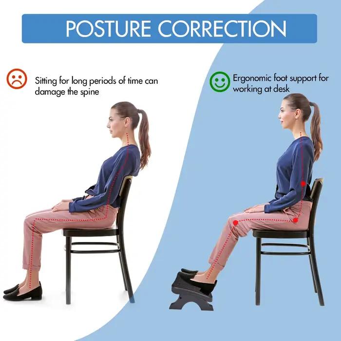 Repose-pieds ergonomique sous le bureau, avec rouleaux de Massage, charge maximale de 120lb, repose-