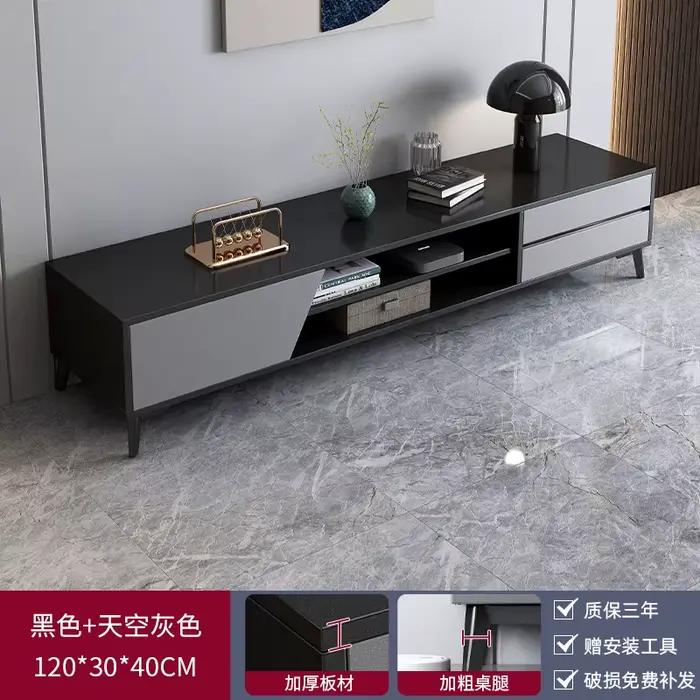 Meuble de Rangement TV Noir Premium, Meuble Minimaliste de Luxe, Simple, Existant par La Casa, Meubl