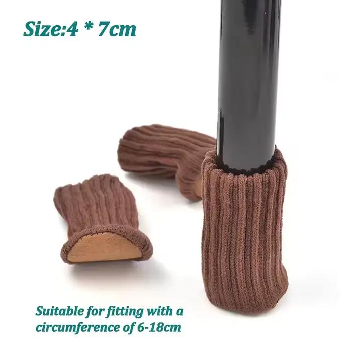 24 pièces pieds de meubles protecteurs tricotés pieds de chaise sol coussinets antidérapants pieds d