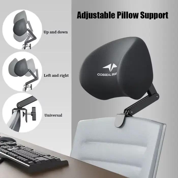 Appui-tête pour chaise de bureau, coussin de Support de tête, rembourré, hauteur réglable, Angle, li