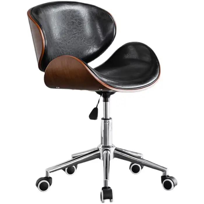 Chaise de bureau scandinave en bois massif, tabouret pivotant à hauteur réglable, siège de bureau d'