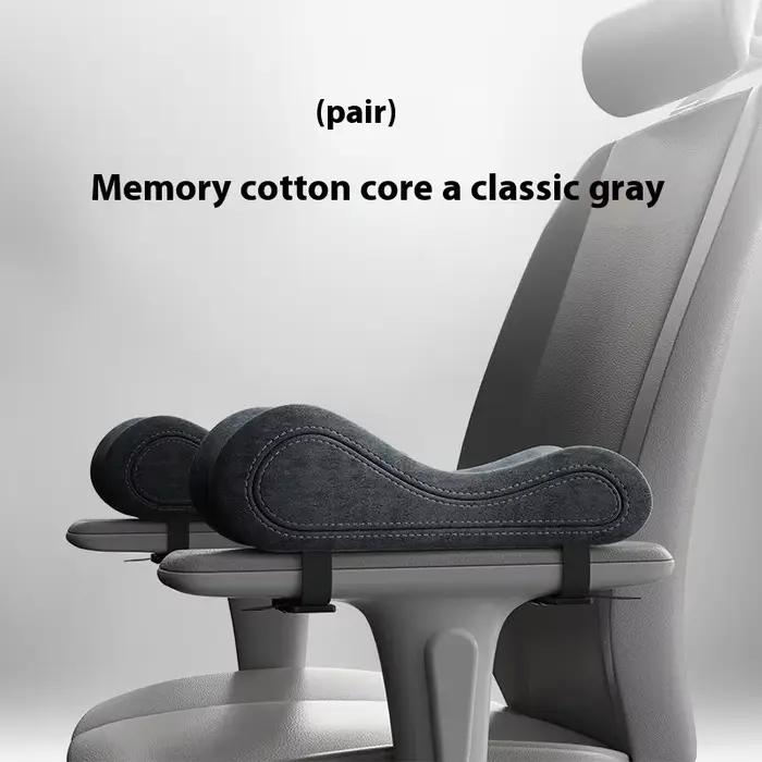 1 paire de coussinets d'accoudoir de chaise en coton à mémoire de forme, coussin d'accoudoir de chai