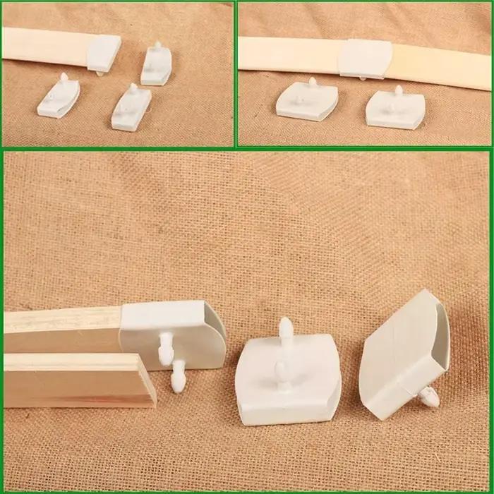 Couvercle à lattes de lit en plastique blanc, 10 pièces, capuchons centraux/embouts de remplacement 