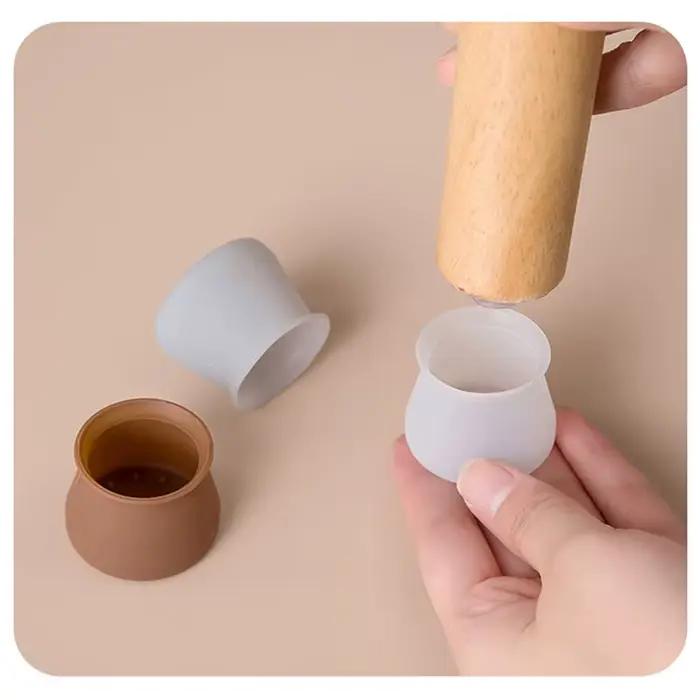 Protège-pieds rond/carré antidérapant en Silicone pour meubles, protection des pieds de Table et de 