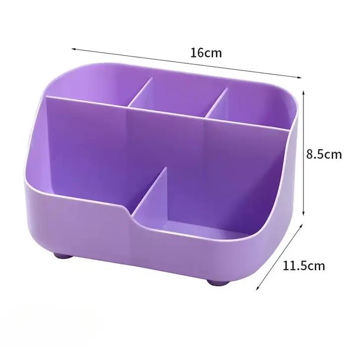 Boîte de rangement de bureau de grande capacité, boîte de rangement compartimentée, porte-stylos sim