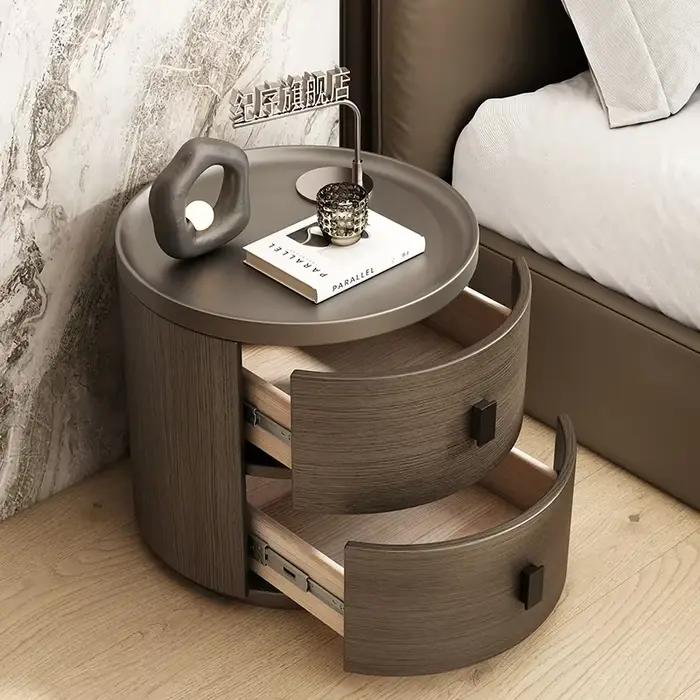 Table de chevet nordique en bois massif, table de chevet, armoire de rangement, confortable avec tir
