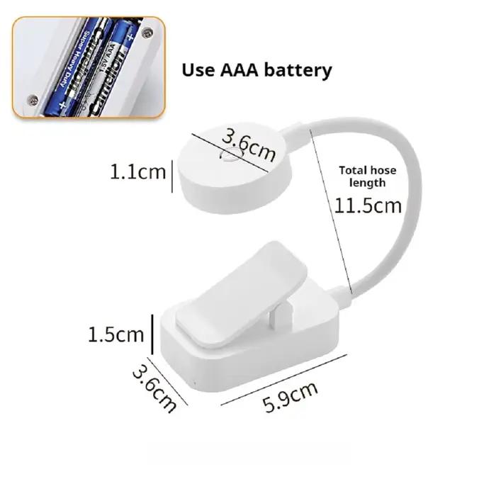 Mini lampe de livre à pince lampe de Table LED Protection des yeux 3 couleurs alimenté par batterie 