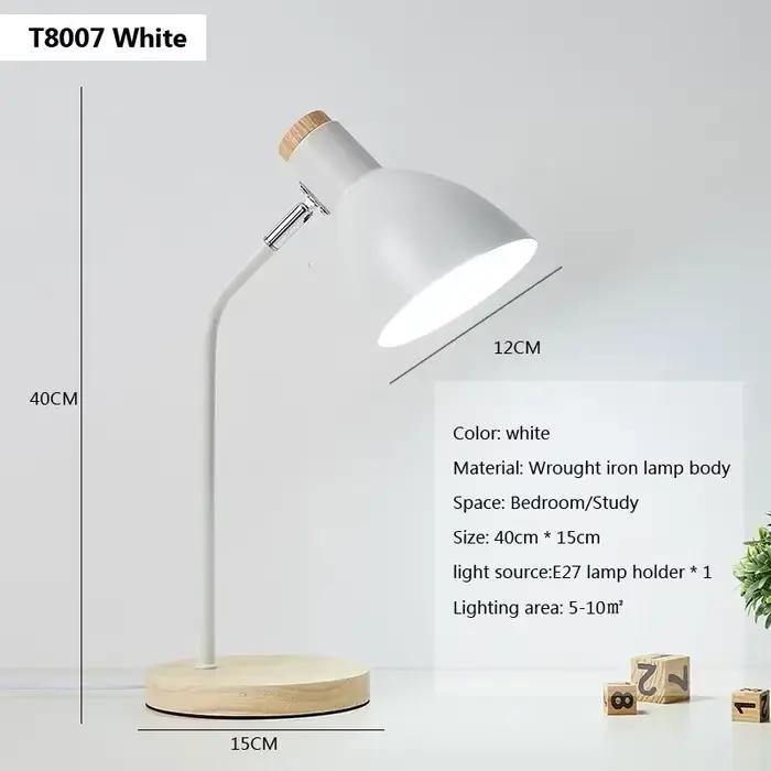 Lampe de table créative en bois nordique Flex lampe de bureau Art Simple LED E27 lumières/Protection