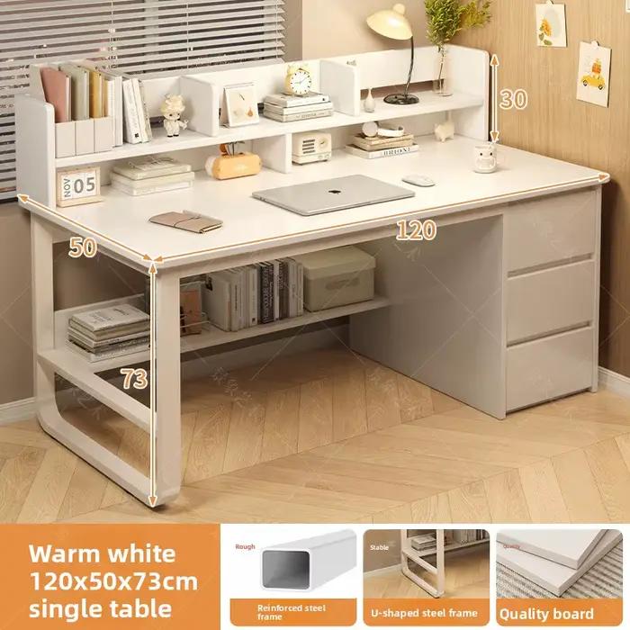 Bureau durable avec étagère intégrée, bureau d'apprentissage multifonctionnel, table et chaise de bu