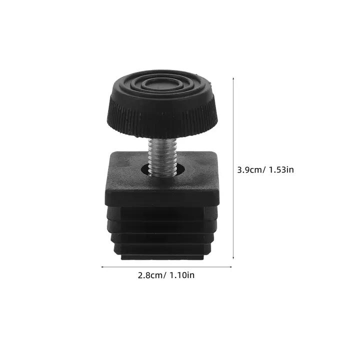 12 pièces pieds de nivellement M8x30 bouchons de pied à Tube carré en métal réglable insérer carré n