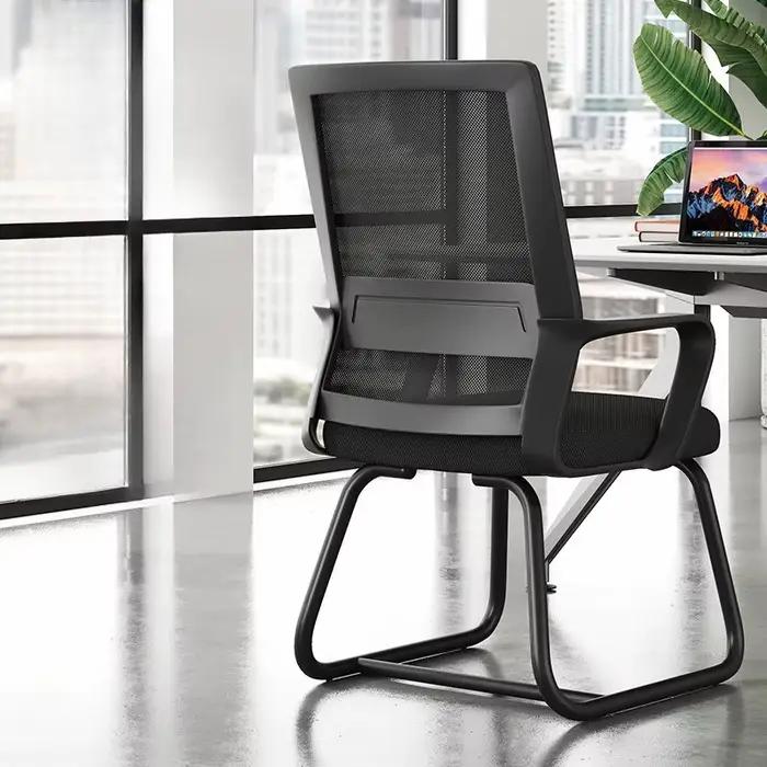 Chaise de bureau ergonomique en maille - Chaise de bureau respirante avec support lombaire, réglable