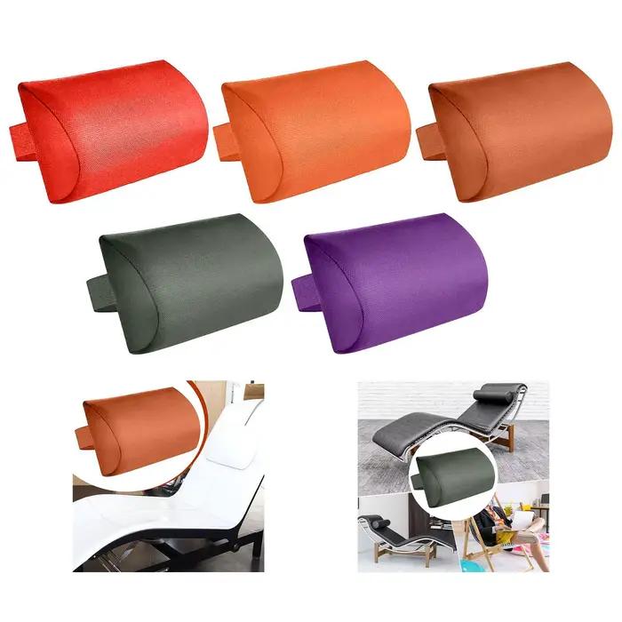Coussin de tête inclinable portable et compact avec sangle pour chaises pliantes de piscine, de jard
