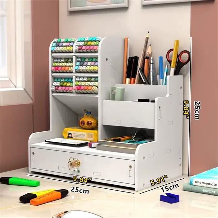 Porte-stylo de grande capacité peu encombrant, bricolage, fournitures de bureau, boîte de rangement 