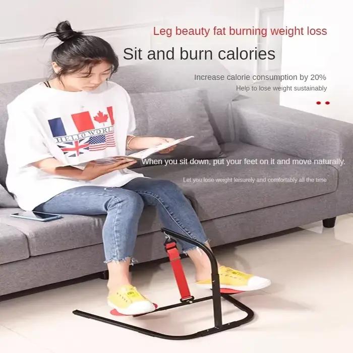 Station de tabouret de bureau sédentaire: repose-pieds réglable avec pieds anti-croix, repose-pieds 