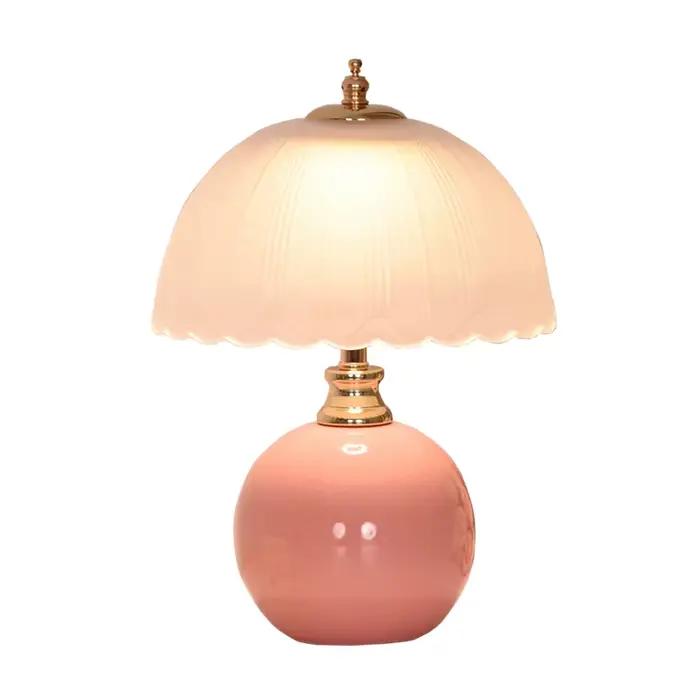 Lampe de bureau moderne en verre et céramique