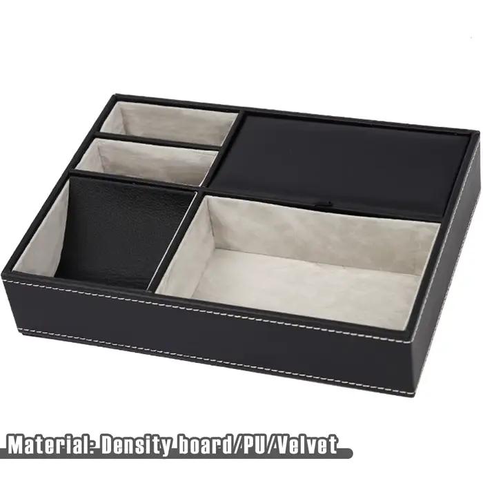 Plateau de rangement en Faux cuir pour hommes