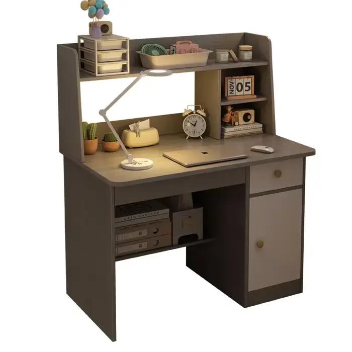 Bureau, étagère, bureau d'ordinateur intégré, chambre à coucher, petite table pour les étudiants pour apprendre à écrire