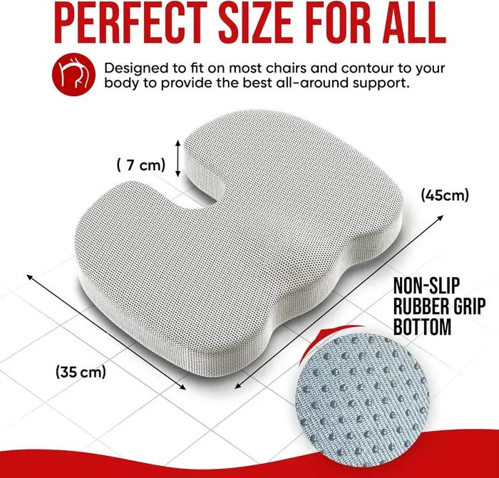 Coussin de siège et dossier ergonomique en polyester avec mousse à mémoire de forme pour bureau et maison moderne occasions spéciales étudiants professionnels