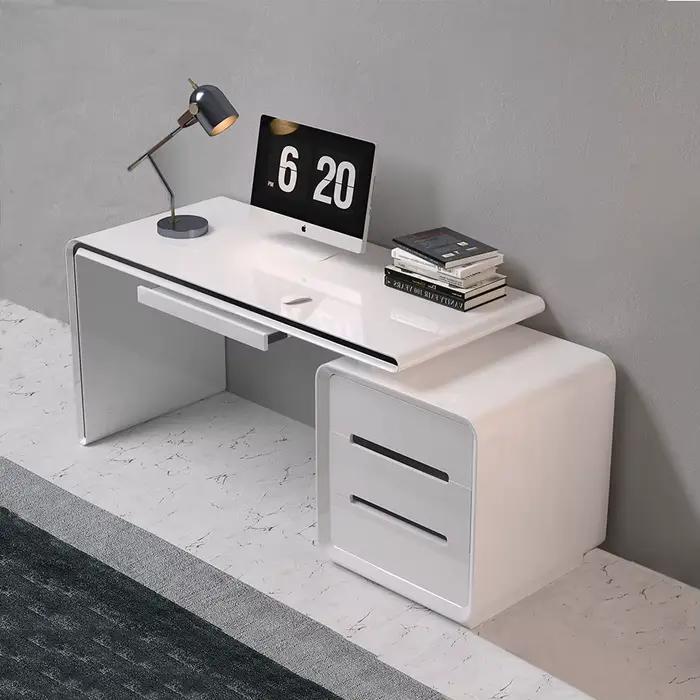 Bureau d'ordinateur moderne, bureau d'étude simple, poste de travail à domicile, table pour ordinateur portable, mobilier de bureau pour chambre à coucher