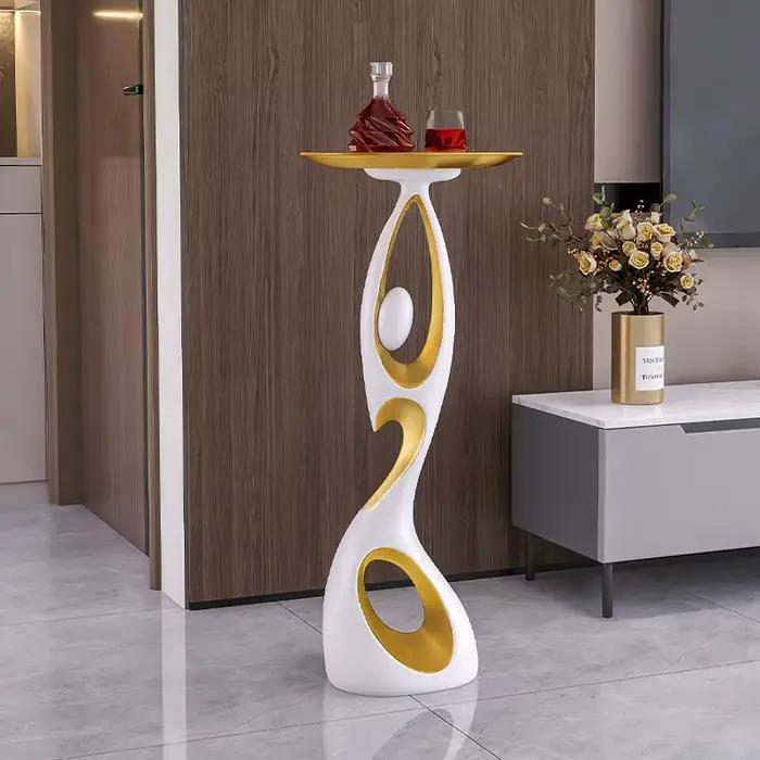 Table d'angle minimaliste moderne Table d'appoint créative pour salon canapé petite Table basse pour la maison support de rangement artistique au sol diseño artístico único para sala de estar