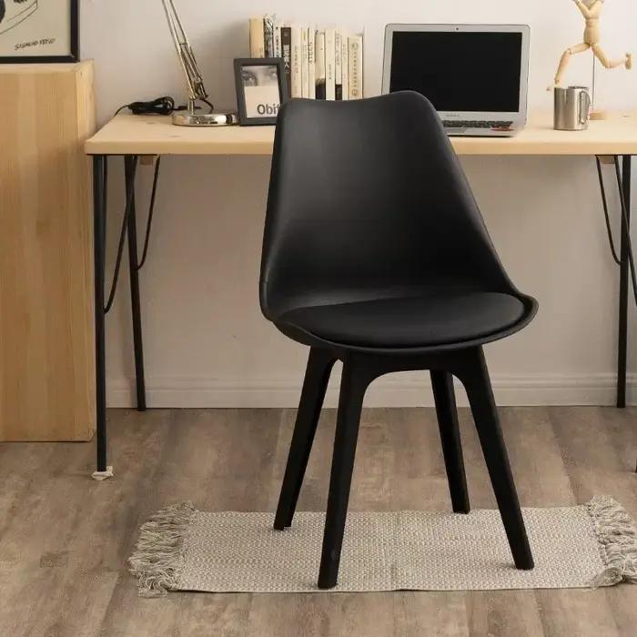 Chaise de bureau nordique moderne en cuir