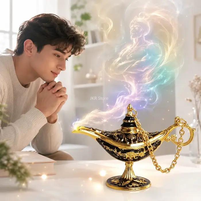 Lampe Magique Vintage, Ornement Artisanal de Bureau