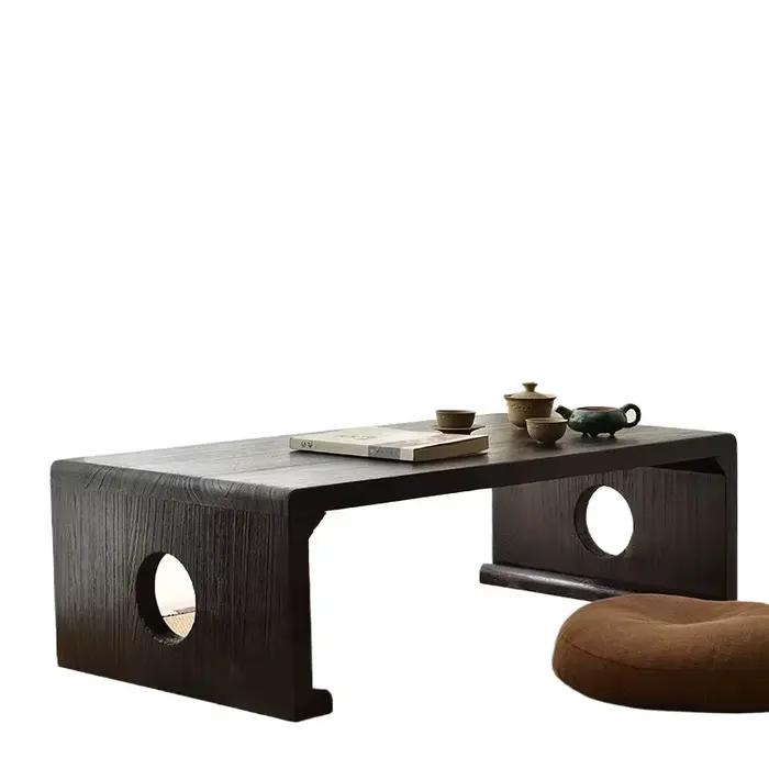 Table à thé en bois massif design minimaliste moderne pour bureau et intérieur élégant avec espace de rangement occaions spéciales pour femme et homme