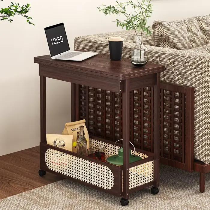 Table basse multifonctionnelle pliable avec roulettes pour salon rangement et décoration multifonctionnelle pour femme occasions spéciales