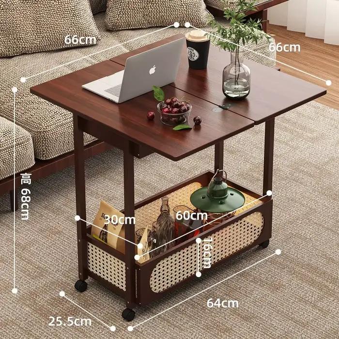 Table basse multifonctionnelle pliable avec roulettes pour salon rangement et décoration multifonctionnelle pour femme occasions spéciales