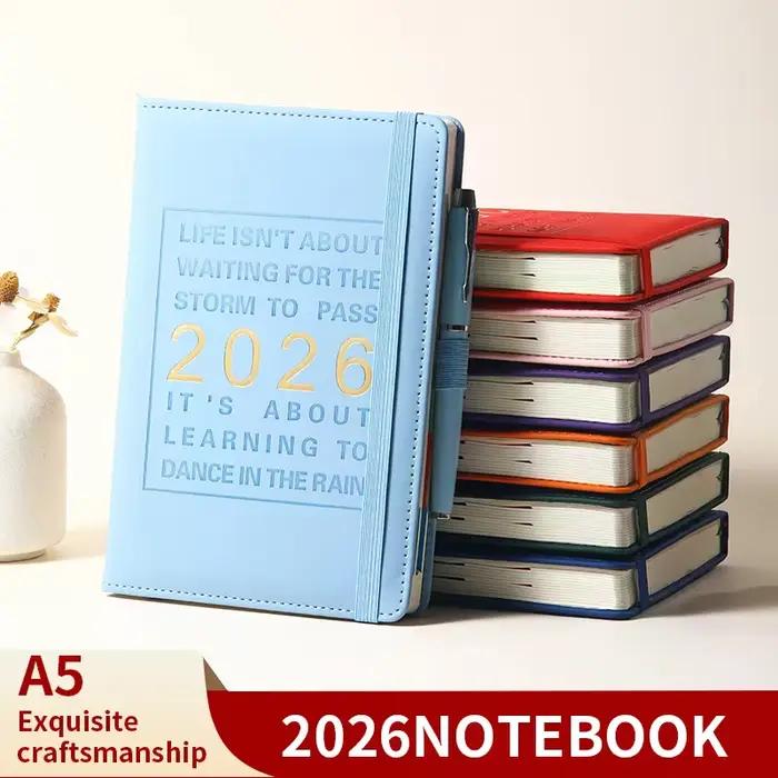 Planificateur A5 avec couverture en cuir PU