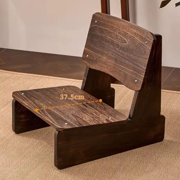 Chaise d'angle en bois massif minimaliste moderne pour salon détente et relaxation occasionnelle chez soi