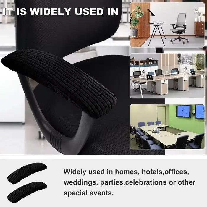 1 paire de housses de bras de chaise de bureau