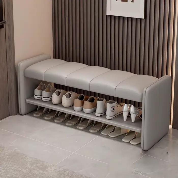 Banc à chaussures moderne pour chambre à coucher, bureau, appartement, style italien minimaliste, rangement, couloir, meuble de cuisine design