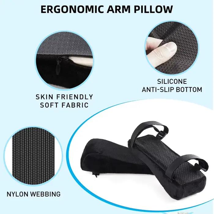 Ensembles d'accoudoirs ergonomiques de chaise OOAGE en polyester avec mousse à mémoire de forme pour une utilisation générale au bureau pour adultes occasions spéciales