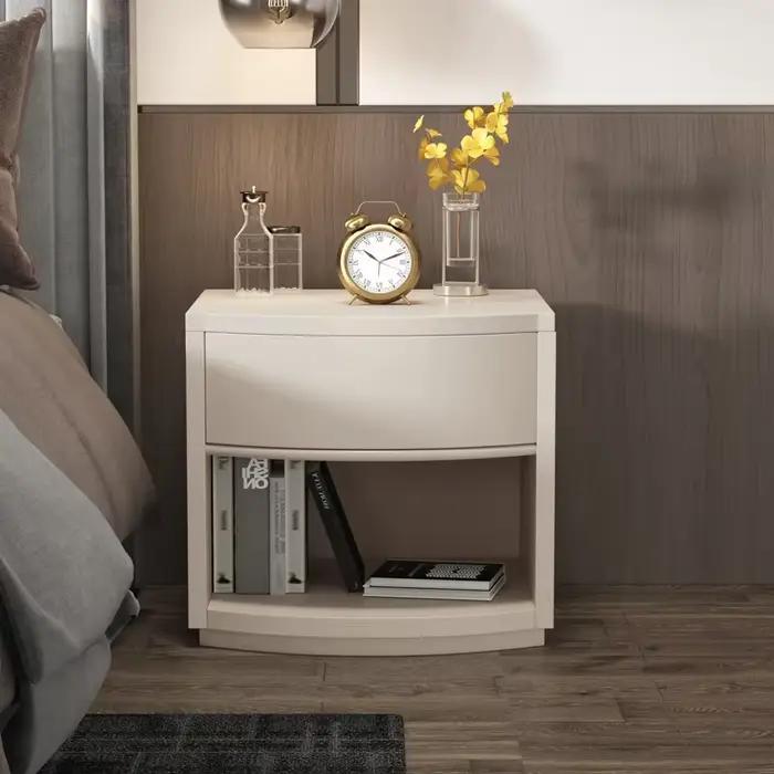 Table de chevet design de luxe avec rangement, tiroir moderne, esthétique simple, gain de place, Mesa De Noche, mobilier de chambre à coucher
