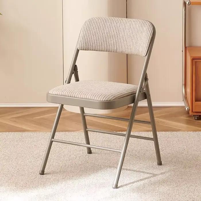 Chaise pliante en forme d'arc en cuir véritable confort antibactérienne pour salon moderne occasions spéciales