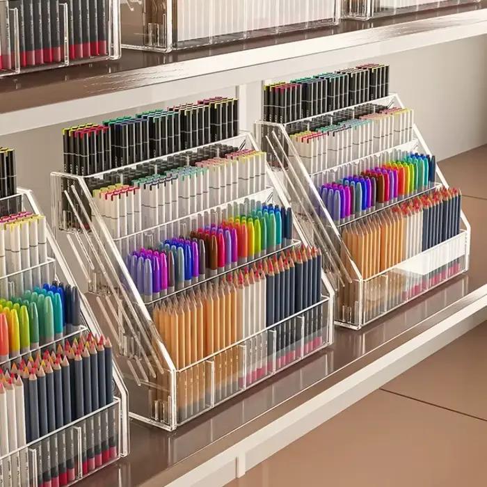 Organisateur de stylos de bureau en acrylique