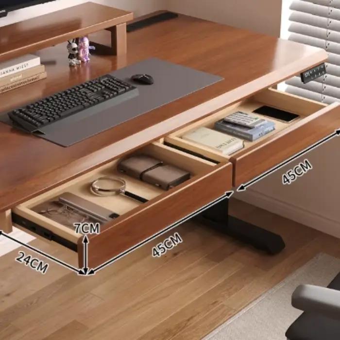 Grand tiroir sous le bureau bois durable pour rangement caché et organisation polyvalente à la maison et au bureau
