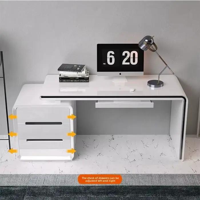 Bureau d'ordinateur moderne, bureau d'étude simple, poste de travail à domicile, table pour ordinateur portable, mobilier de bureau pour chambre à coucher