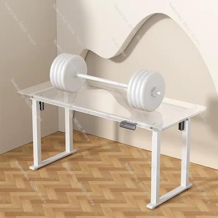 Cadre de bureau électrique à double moteur, hauteur réglable, pieds de table assis-debout, base de bureau intelligent pour ordinateur, idéal pour la maison, le bureau et l'étude
