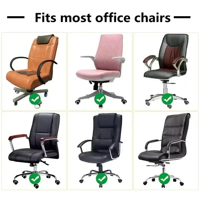 1PC couleur unie chaise de bureau couverture extensible ordinateur