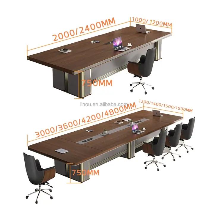 Table de conférence de bureau modulaire moderne pour 12 personnes